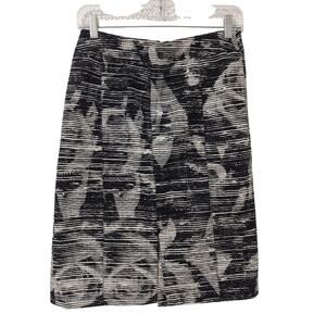 Juliana Collection Women’s Black White Size 6 Pencil Skirt Slit